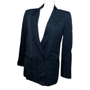 Harve Benard Vintage Womens Black Wool Blazer Double-Breasted Size 8 (Medium) Ta